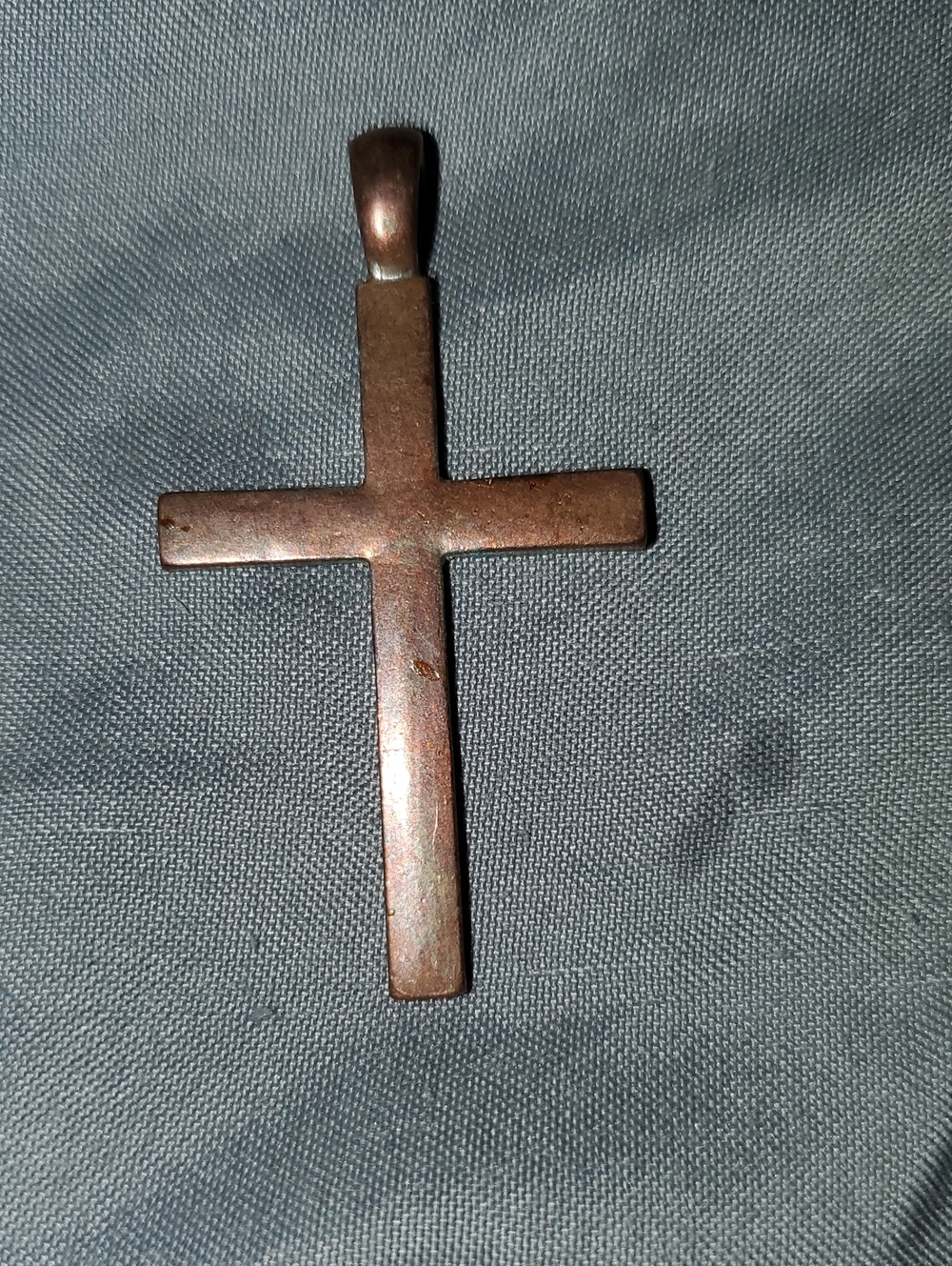 Men's Rustic Brown Cross Pendant